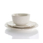 Luna Embossed Scalloped Dinnerware Set of 16 Pieces