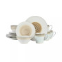 Elite Spiral Reactive Embossed 16 Piece Dinnerware Set, Service for 4