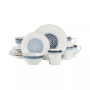 Elite Spiral Reactive Embossed 16 Piece Dinnerware Set, Service for 4