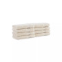 Aegean Eco-Friendly Recycled Turkish Washcloths (8 Pack), 13x13, 600 GSM, Solid Color with Weft Woven Stripe Dobby, 50% Recycled, 50% Long-Staple Ring Spun Cotton Blend, Low-Twist, Plush, Ultra Soft