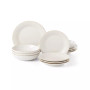 French Perle Groove 12-Piece Dinnerware Set, Created for Macy's