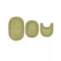 Double Ruffle Bath Rug Set, 3 Piece