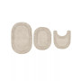 Double Ruffle Bath Rug Set, 3 Piece