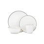 Gourmet Basics by juliana cream 16 pc dinnerware set, service for 4