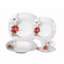 Porcelain 20 Piece Square Dinnerware Set Service for 4