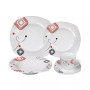 Porcelain 20 Piece Square Dinnerware Set Service for 4