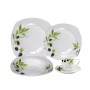 Porcelain 20 Piece Square Dinnerware Set Service for 4