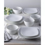 Non Swirl Square Set 12 Piece Dinnerware Set, Service For 4