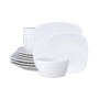 Non Swirl Square Set 12 Piece Dinnerware Set, Service For 4