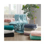 Ruched Reversible Faux-Fur Throw, 50" x  60"