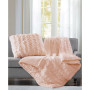 Ruched Reversible Faux-Fur Throw, 50" x  60"