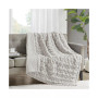 Ruched Reversible Faux-Fur Throw, 50" x  60"