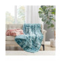 Ruched Reversible Faux-Fur Throw, 50" x  60"