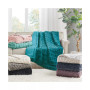 Ruched Reversible Faux-Fur Throw, 50" x  60"
