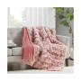 Ruched Reversible Faux-Fur Throw, 50" x  60"
