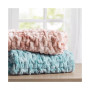 Ruched Reversible Faux-Fur Throw, 50" x  60"