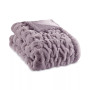 Ruched Reversible Faux-Fur Throw, 50" x  60"