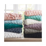 Ruched Reversible Faux-Fur Throw, 50" x  60"