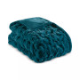 Ruched Reversible Faux-Fur Throw, 50" x  60"