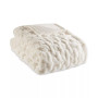 Ruched Reversible Faux-Fur Throw, 50" x  60"