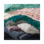 Ruched Reversible Faux-Fur Throw, 50" x  60"