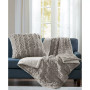 Ruched Reversible Faux-Fur Throw, 50" x  60"