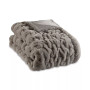 Ruched Reversible Faux-Fur Throw, 50" x  60"