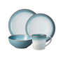 Azure Haze Coupe 4 Piece Dinnerware Set