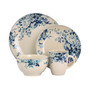 Floral Violet 16 Piece Dinnerware Set, Service for 4