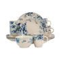 Floral Violet 16 Piece Dinnerware Set, Service for 4