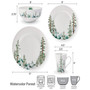 Watercolor Forest Dinnerware Set, 16 Pieces