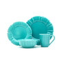 Chloe 16 Piece Turquoise Dinnerware Set
