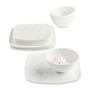 Soft Square 12 Pc. Bone China Dinnerware Set, Service for 4, Created for Macy's