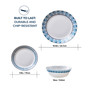 Expressions Azure Medallion 12-Piece Dinnerware Set