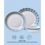 Expressions Azure Medallion 12-Piece Dinnerware Set