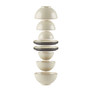 Luna Nesting White 8 Piece Dinnerware Set