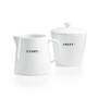 Whiteware Words Collection Light & Sweet Sugar & Creamer, Created for Macy's