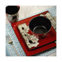 Winter Bloom 16 Piece Square Stoneware Dinnerware Set