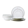 Dinnerware, Platinum Wave 12 Piece Set