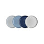 Studio Blue 4-Pc. Medium Coupe Plate Set