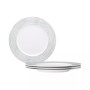 Hammock "Stripes" Rim Dinner Plates, Set of 4