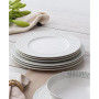 Hammock "Stripes" Rim Dinner Plates, Set of 4