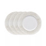 Hammock "Stripes" Rim Dinner Plates, Set of 4