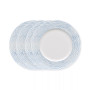 Hammock "Stripes" Rim Dinner Plates, Set of 4