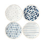 Blue Bay Assorted Porcelain Dessert Plates, Set of 4