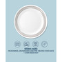 Brushed Silver-Tone Salad Plate