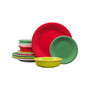 Mixed Colors Holiday Classic 12-PC Dinnerware Set, Service for 4