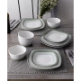 Colorscapes Layers 12 Piece Square Dinnerware Set