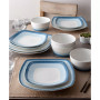 Colorscapes Layers 12 Piece Square Dinnerware Set