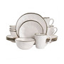 Textured, Uneven Dimpled Design Ricardo 16 Piece Stoneware Dinnerware Set, Service for 4